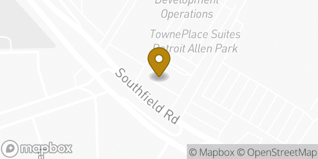 Map showing the location of Dunkin' in Allen Park, MI 48101