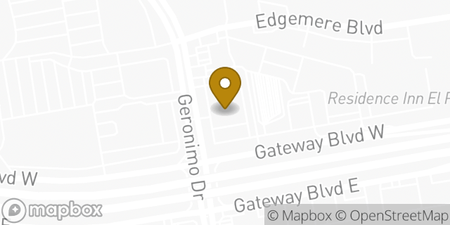 Map showing the location of Walgreens in El Paso, TX 79925