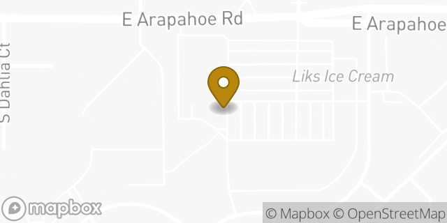 Map showing the location of Starbucks in Centennial, CO 80122