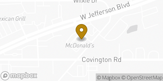 Map showing the location of McDonald's in Fort Wayne, IN 46804