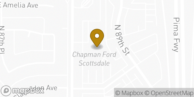 Map showing the location of Chapman Ford in Scottsdale, AZ 85251