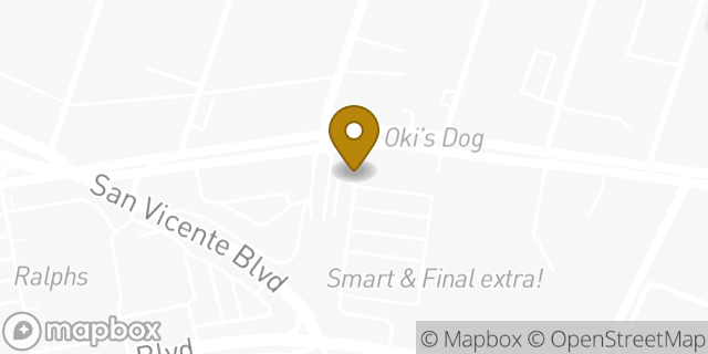 Map showing the location of Chipotle Mexican Grill in Los Angeles, CA 90019