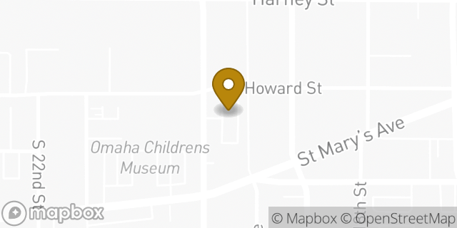 Map showing the location of Avis Car Rental in Omaha, NE 68102