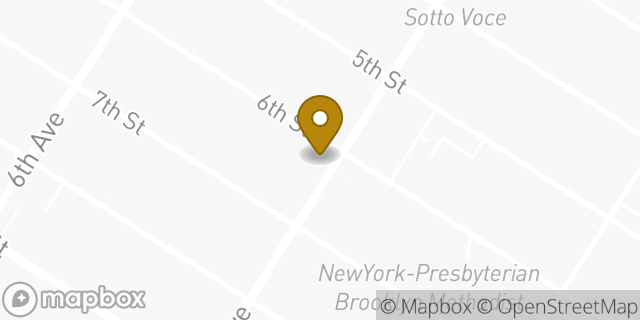Map showing the location of Bank of America in Brooklyn, NY 11215