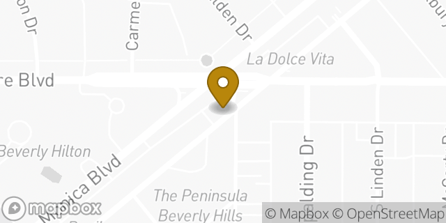 Map showing the location of Starbucks in Beverly Hills, CA 90212