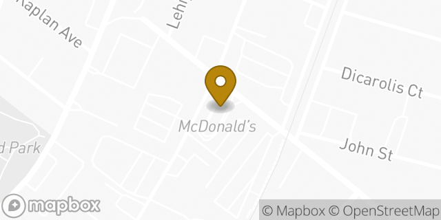 Map showing the location of McDonald's in Hackensack, NJ 07601