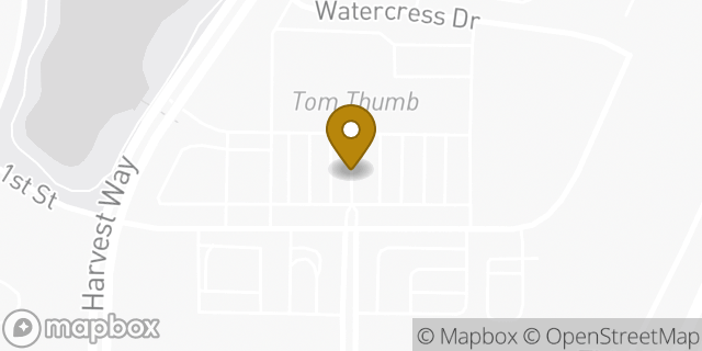 Map showing the location of Tom Thumb Pharmacy in Argyle, TX 76226