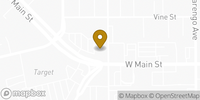 Map showing the location of Chase Bank in Alhambra, CA 91801