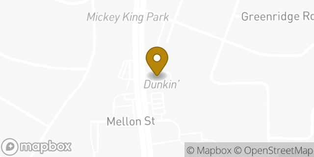 Map showing the location of Dunkin' in Jacksonville, FL 32207