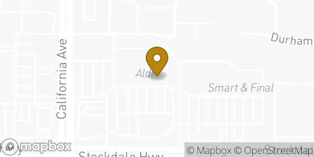 Map showing the location of Aldi in Bakersfield, CA 93309