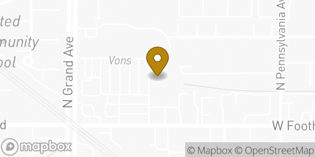 Map showing the location of CVS Pharmacy in Glendora, CA 91741