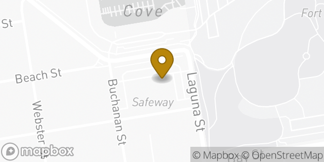 Map showing the location of Amazon Locker - Queso in San Francisco, CA 94123