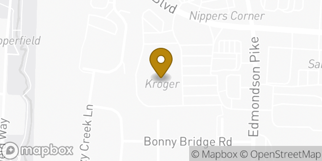 Map showing the location of Kroger in Nashville, TN 37211