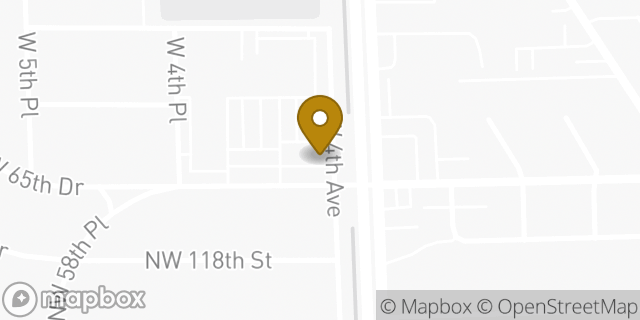 Map showing the location of Subway in Hialeah, FL 33012