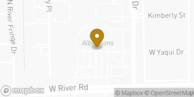 Map showing the location of Albertsons in Tucson, AZ 85704