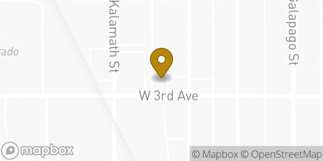 Map showing the location of 7-Eleven in Denver, CO 80223