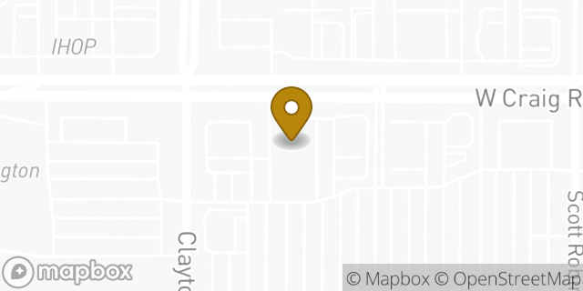 Map showing the location of AutoZone in North Las Vegas, NV 89032