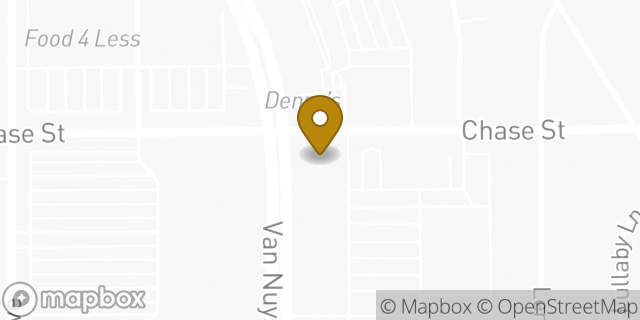 Map showing the location of Chase ATM in Panorama City, CA 91402