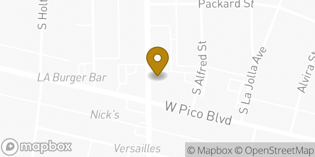 Map showing the location of Subway in Los Angeles, CA 90035