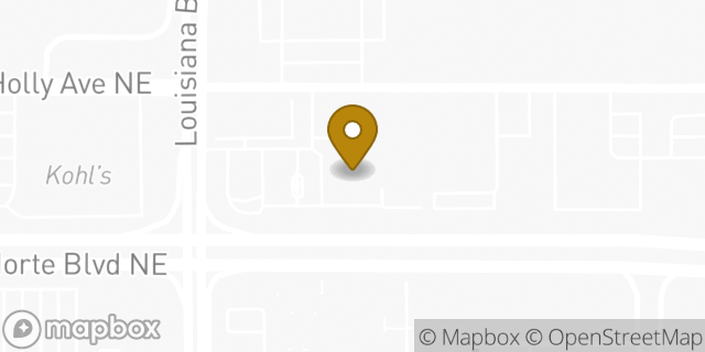 Map showing the location of AutoZone in Albuquerque, NM 87113
