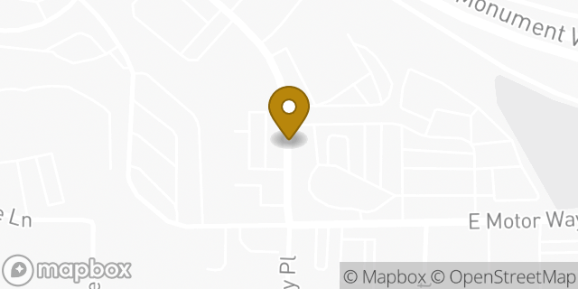 Map showing the location of Colorado Springs Box Truck Rentals in Colorado Springs, CO 80916
