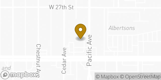 Map showing the location of Walgreens in Long Beach, CA 90806
