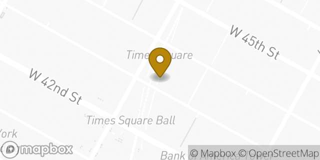 Map showing the location of Starbucks in New York, NY 10036