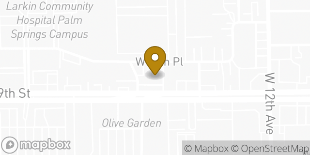 Map showing the location of Papa John's in Hialeah, FL 33012