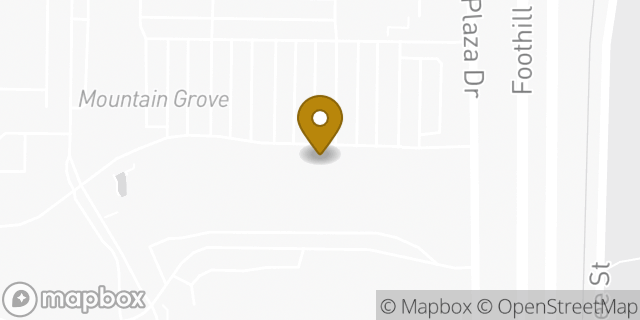 Map showing the location of Amazon Locker - Odyssey in Redlands, CA 92374