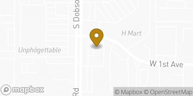 Map showing the location of Sonya Market in Mesa, AZ 85202