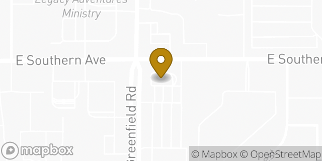 Map showing the location of McDonald's in Mesa, AZ 85206