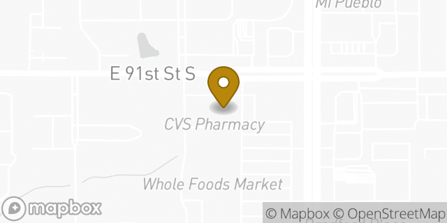Map showing the location of CVS Pharmacy in Tulsa, OK 74137