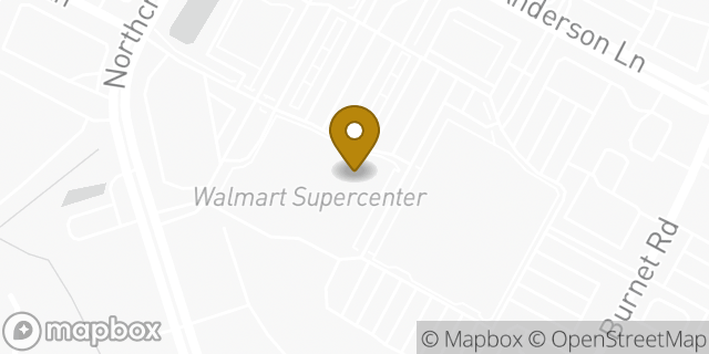 Map showing the location of Walmart in Austin, TX 78757
