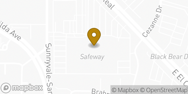 Map showing the location of Coinme in Sunnyvale, CA 94087