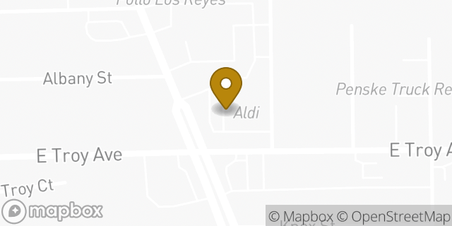 Map showing the location of Aldi in Indianapolis, IN 46225