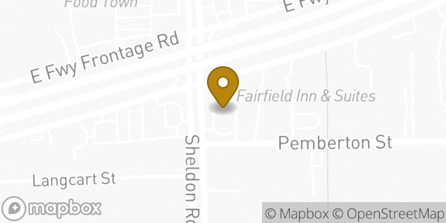 Map showing the location of McDonald's in Channelview, TX 77530