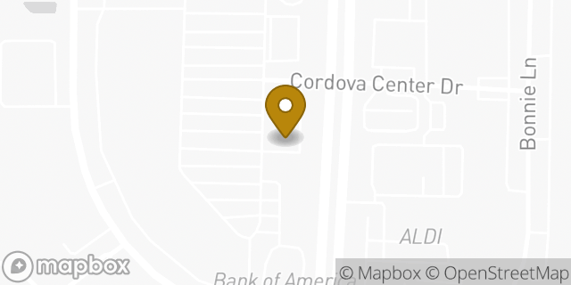 Map showing the location of Starbucks in Cordova, TN 38016