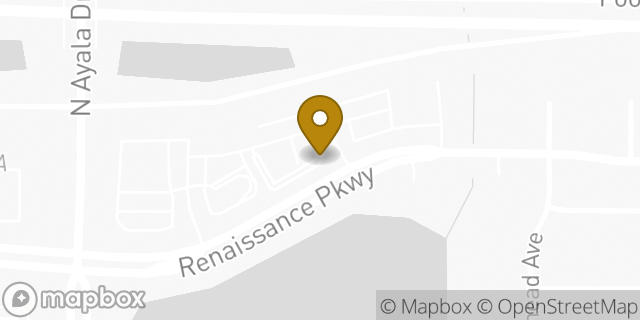 Map showing the location of Renaissance in Rialto, CA 92376