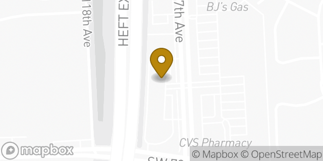 Map showing the location of Subway in Miami, FL 33183