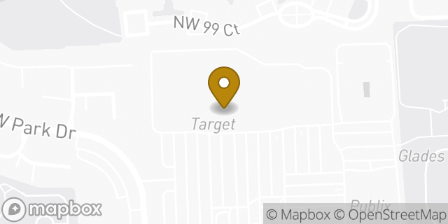 Map showing the location of Starbucks in Miami, FL 33174