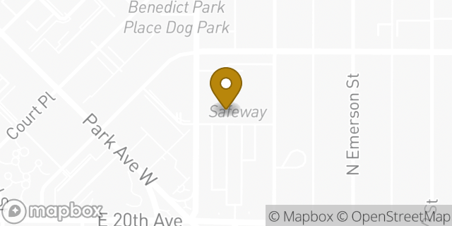 Map showing the location of Amazon Locker - Fabella in Denver, CO 80205