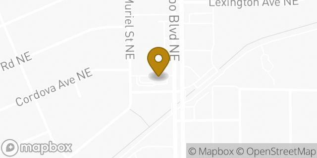 Map showing the location of ABQ Central in Albuquerque, NM 87112
