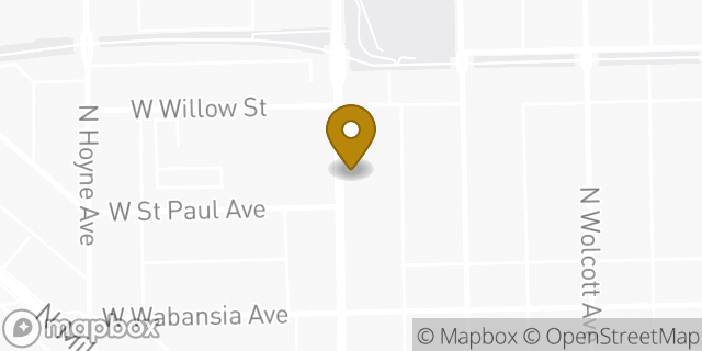 Map showing the location of Chipotle Mexican Grill in Chicago, IL 60647