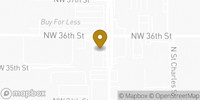 Map showing the location of Papa Johns Pizza in Warr Acres, OK 73122