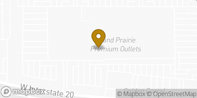 Map showing the location of J.Crew Factory in Grand Prairie, TX 75052
