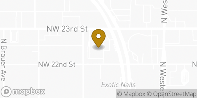 Map showing the location of Walgreens in Oklahoma City, OK 73106