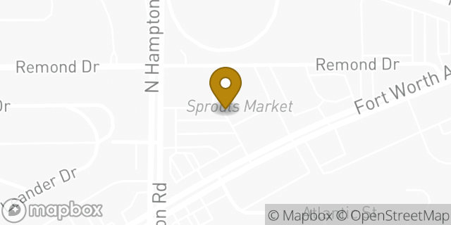 Map showing the location of Sprouts Farmers Market in Dallas, TX 75208