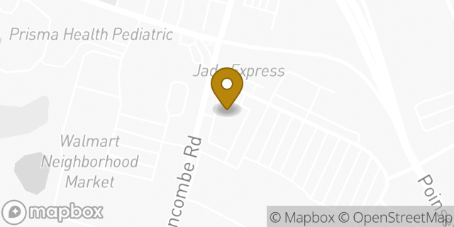 Map showing the location of McDonald's in Greenville, SC 29617