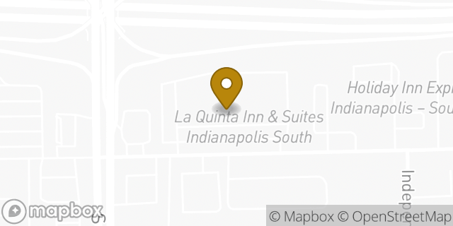 Map showing the location of La Quinta Inn and Suites in Indianapolis, IN 46203