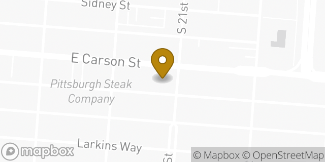 Map showing the location of Bank of America Walk-Up ATM | South Side Flats in Pittsburgh, PA 15203